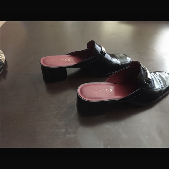 Lauren Ralph Lauren Slide Mules Black Exterior - Picture 5 of 5